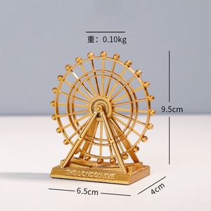New Modern Metal Crafts <b>UK</b> Building Model Handicrafts Rotatable Ferris Wheel Model Home Decor - Product Image 5