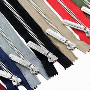 Customized Brass Zipper Single Closed Zinc Alloy Slider Metal Zipper Silver Tooth Copper Zippers For Jeans Shoes Bags - Product Image 2