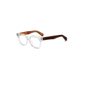 <span class=keywords><strong>Gafas</strong></span> Ópticas Unisex Vintage con Marco Cuadrado Grueso y Elegante, Lentes Texturizadas con Decoración Metálica, Diseño <span class=keywords><strong>de</strong></span> <span class=keywords><strong>Alta</strong></span> <span class=keywords><strong>Gama</strong></span> para Uso Diario - Product Image 3