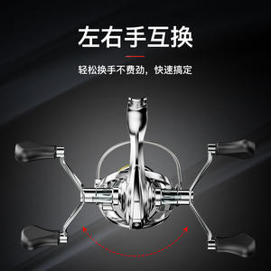 รอกตกปลาโลหะทั้งหมด อลูมิเนียมอัลลอยด์ สำหรับตกปลาทะเล ตกปลาหิน  รอกตกปลาทะเลแบบตีไกล พร้อมด้ามจับคู่ - Product Image 5