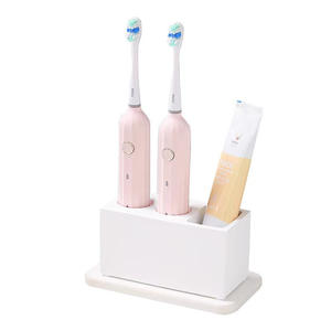 Soporte para cepillos de dientes de tierra diatomácea con ranura para pasta dental, soporte impermeable de plástico para cepillos de dientes eléctricos para baño - Product Image 5