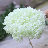 Konservierter Getrockneter Hortensienstrauß Runde Künstliche Blumen Glycerin-Blumenarrangement für Heim Hochzeit Weihnachtsdekoration