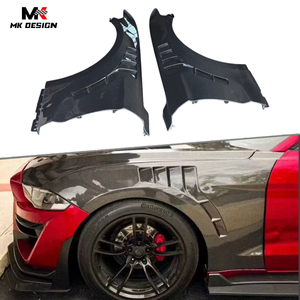 Ailes latérales en fibre de carbone, garde-boue, kits de carrosserie pour Ford <span class=keywords><strong>Mustang</strong></span> 2015-2023, extensions d'ailes avant ventilées, style automobile - Product Image 1