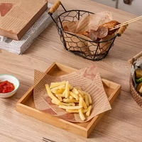 Papier sulfurisé personnalisé imprimé avec logo de marque, résistant à la graisse et à l'huile, pour l'emballage de produits de boulangerie et de charcuterie