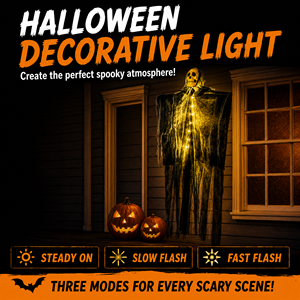 <b>Battery</b> Operated Hanging Ghost With <b>Led</b> <b>Lights</b> Halloween Hanging Ornament Doll for Indoor Front Yard Tree Holiday Party Decor - Product Image 1