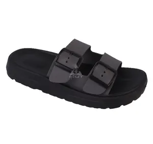 Comfortable High Quality Natural Slippers Unisex Custom Black Slippers For Men Supplier