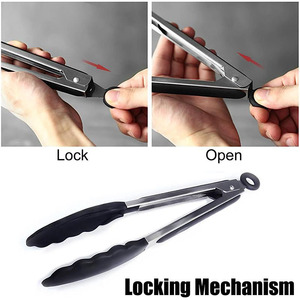 Người bán hàng tốt nhất cao cấp thân thiện với môi Silicone dài xử lý Kẹp thực phẩm thiết kế hiện đại tùy chỉnh màu sắc đồ dùng nhà bếp cho bánh - Product Image 3