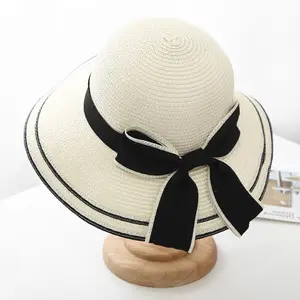 หมวกฟางแบบสั่งทำสำหรับผู้หญิง,หมวกอเมริกันคาวบอยทหารรักษาพระองค์ชายหาดฤดูร้อนแบรนด์ธรรมชาติ Strawhat
