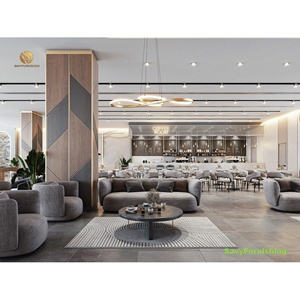Plans de design d'intérieur pour café <span class=keywords><strong>chic</strong></span> et lounge, mobilier de salon d'hôtel personnalisé, ensemble table et chaises, comptoir de bar moderne pour <span class=keywords><strong>restaurant</strong></span> - Product Image 1