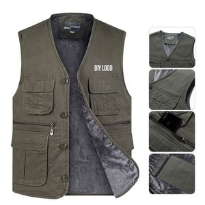 Chaleco de Marca para Hombre, Cálido y Casual para Invierno, Chaleco de Felpa con Logotipo Personalizado, Chaleco de Trabajo para Exteriores 100% Algodón, Chaleco de Felpa para Mujer - Product Image 3