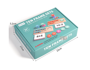 Bằng gỗ Mười khung thiết Toán manipulatives, cộng và trừ Montessori trò chơi toán học cho trẻ em, đồ chơi trẻ em - Product Image 6