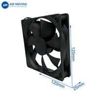 Ventilateur axial sans balais EC de haute qualité AM12025HEC 12025 120X120X25mm |   Moteur à double roulement 220V 2600RPM pour onduleur et refroidissement mobile