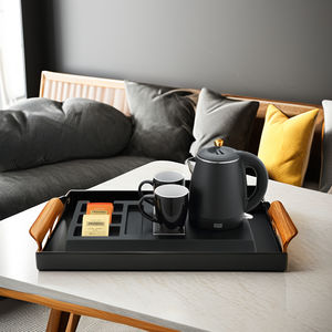 Ohigitechi 4in1 5 yıldız otel odası hizmet misafirperverliği lüks çift plaka ABS tepsi W/1.0L çift duvar 304 paslanmaz çelik su ısıtıcısı - Product Image 2