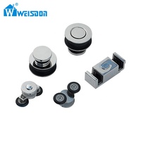 Weisdon Ensemble complet de salle de douche sans cadre en acier inoxydable Accessoires de porte de douche sans verre