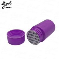 Pot en plastique PS personnalisé de toutes les couleurs pour l'emballage, taille mini 70 mm/26 mm, lot de 5 pots en plastique avec bouchon de sécurité enfant à pression et à rotation