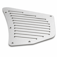 Panneau de ventilation en aluminium anodisé brossé avec fentes à lamelles pour boîtier d'amplificateur/haut-parleur OEM