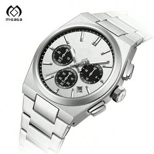 Orologio di Coppia Personalizzato per Uomo e <span class=keywords><strong>Donna</strong></span> con Tre Contatori, Cassa in Acciaio Inossidabile, Movimento Automatico Giapponese, Impermeabile e Luminoso - Product Image 3