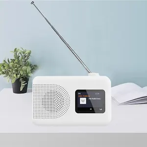 Sıcak satış taşınabilir DAB FM radyo kablosuz 12 diller Modern stil Mini dijital Internet DAB saatli radyo