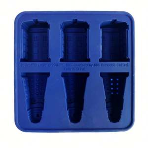 Doctor Ice Cube & Chocolate Bandejas TARDIS Daleks Molde de hielo de silicona Grado alimenticio Logotipo personalizado DIY Máquina para hacer helados - Product Image 3