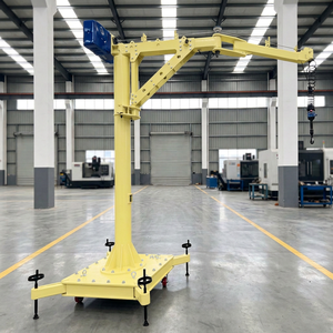Grue à flèche électrique pliable de 500 kg avec colonne fixe pour applications de levage en atelier - Product Image 1