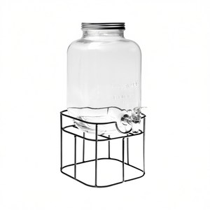 Dispenser per bevande Excelsa 4L in vetro trasparente con rubinetto per feste - Product Image 3