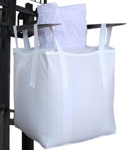 Bolsa de gran capacidad, bolsa de 1.5 toneladas, 35.4"L x 35.4"W x 43.3"H, 3300lbs SWL, factor de seguridad 3:1, bolsas de polipropileno tejido, entrada superior circular para alimentación. - Product Image 1