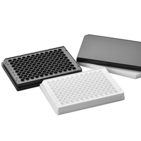 Plaque multi-puits ELISA 96 puits, à fond plat, avec couvercle, blanche, jetable, stérile gamma, pour culture cellulaire en laboratoire