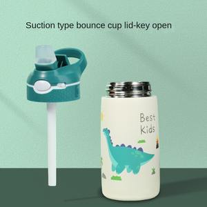 316 acier inoxydable étudiant tasse à eau mignon dessin animé enfants thermos tasse bébé bouilloire à boire <span class=keywords><strong>ceinture</strong></span> tasse manches paille - Product Image 3