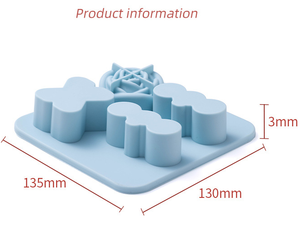 Nueva bandeja de silicona de grado alimenticio para cubitos de hielo con tapa, fácil de desmoldar, formas bonitas, tamaño grande para hielo, pasteles de arroz y comida para bebés - Product Image 2