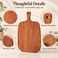 Planche à découper en bois d'ébène avec trou de suspension, planche à découper pour la cuisine, planche à servir pour le pain, le fromage, les fruits, les charcuteries