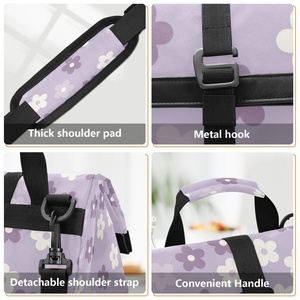 Sac à déjeuner isotherme pliable de haute qualité en cuir PU pour femme, sac à bandoulière réutilisable pour transporter les aliments - Product Image 4