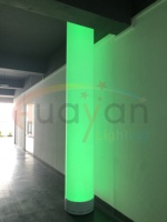 Parti kulübü dekorasyon akülü hava şişme 3m led ayağı/tüp renkli sütun uzaktan kumanda ile