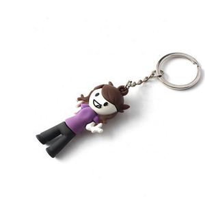 Custom Design <b>Cartoon</b> Character Kid Keyring Key Chain Toy Rubber 3D Soft Anime PVC Keychain - Product Image 6