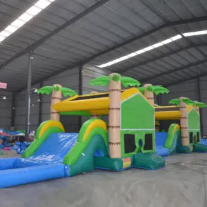 Casa de salto inflável para crianças, entrega rápida, venda em atacado comercial, casa de galinha de água, combo de jogos engraçados