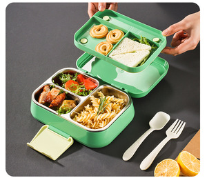 <span class=keywords><strong>Four</strong></span> à micro-ondes rectangulaire monocouche portable <span class=keywords><strong>de</strong></span> haute qualité Boîte à lunch étanche scellée conçue pour les adultes et les enfants - Product Image 4
