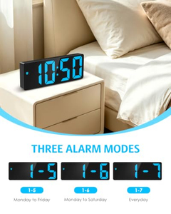 Modern Multi-functional Desk <b>Clock</b> Bedroom Table <b>Clock</b> Reloj LED <b>Mirror</b> Digital Alarm <b>Clocks</b> - Product Image 2