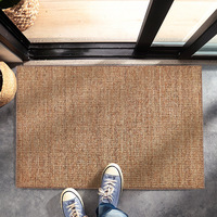 Tapis et moquettes modernes en sisal tissé naturel doré, de qualité économique, avec envers en latex naturel pour salon