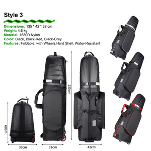 Dericsson <b>Golf</b> Travel Case Custom <b>Golf</b> Travel Bag Hard Case with Wheels Retractable Legs Airline Check-in Protective <b>Golf</b> Bag - Product Image 4