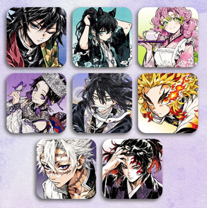 Sous-verres en céramique Anime, dessin animé japonais, carrés, absorbants, boîte mystère, lot en gros - Product Image 3