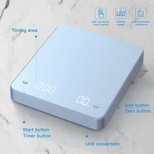 Cafetera Italiana de Vertido, Báscula con Pantalla LED Oculta, Pantalla Táctil, Fuente de Alimentación USB, Báscula para Pesar Granos de Café, Temporizador - Product Image 4