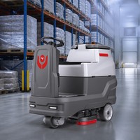Nettoyeur de sols professionnel CleanHorse ARES700 à conduite assurée, à fonctionnement silencieux, pour le nettoyage des sols des centres commerciaux et des hôpitaux