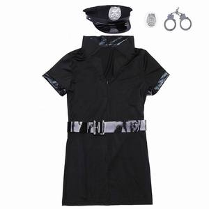 オリジナルメーカー セクシー警察テーマコスチュームセット ストレッチ素材 アクセサリー付き パーティーウェア 女性警察官コスチューム - Product Image 3