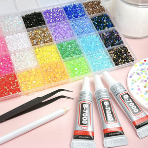 Kit de strass en résine Silverback 3mm à dos plat non thermocollant pour nail art, loisirs créatifs et décoration GZ RTS Commande mixte en gros - Product Image 2