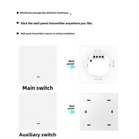 Interrupteur mural intelligent Wi-Fi pour hôtel, contrôlable par application, avec fonction de minuterie et mémoire de coupure, en PC ignifuge, sans écran