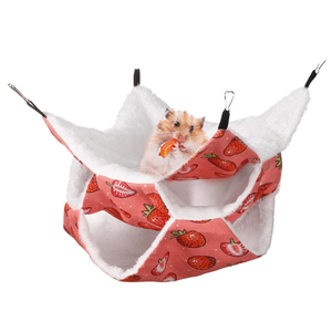 Fluwelen Katoenen Huisdier Nest Slaapzak Dubbellaags Hangmat Voor Kleine Huisdieren Verwijderbaar Dier Voor Eekhoorn Suiker Zweefvliegtuig Dierenbed - Product Image 4