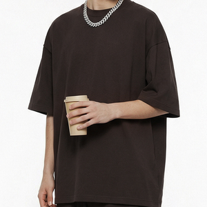 Camiseta de Verano para Hombre, Marca Americana de Moda, Estilo Holgado, Color Sólido, Manga Corta, con Tecnología SORONA, Personalizable - Product Image 5