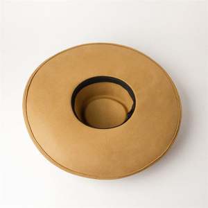 X1272 Sombreros Fedora de Lana Unisex, Ligeros, de Copa Plana, con Ala Ancha, Estilo Catwalk, Gorras de Fieltro con Borde Grande, Ajustables - Product Image 6