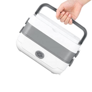 Electric Lunch Box Food Warmer Home Car Use 2L Double-Layer Cooking Electric Lunch Box Portable Food Warmer