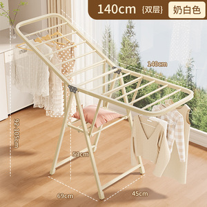 Séchoir à linge pliable multifonctionnel en acier inoxydable, écologique, avec roulettes, portable pour salle de bain, balcon et rangement de sacs - Product Image 5