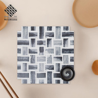 Vente en gros de napperon imprimé en cuir tissé en vinyle, tapis de table résistant à la chaleur pour boire de la bière, du café et du thé